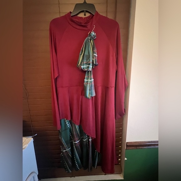 Dressfo Dresses & Skirts - Red dress with Christmas plaid
